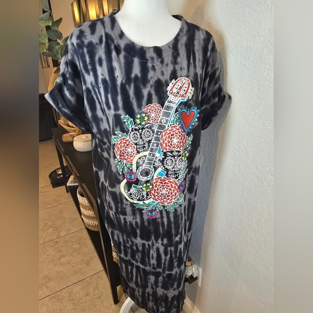 Disney Coco Women's Tshirt Dress Halloween Size L